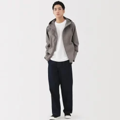 Muji Chaqueta con capucha impermeable para hombre