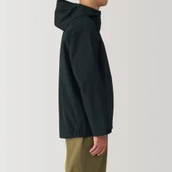 Muji Chaqueta con capucha impermeable para hombre