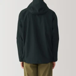 Muji Chaqueta con capucha impermeable para hombre