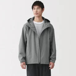 Best Muji Chaqueta con capucha impermeable para hombre