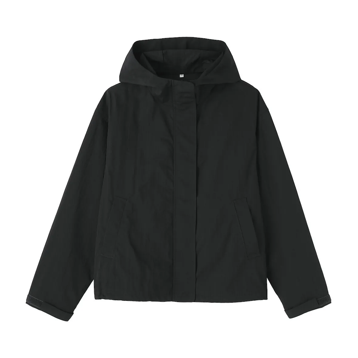 Muji Chaqueta con capucha plegable e impermeable para mujer