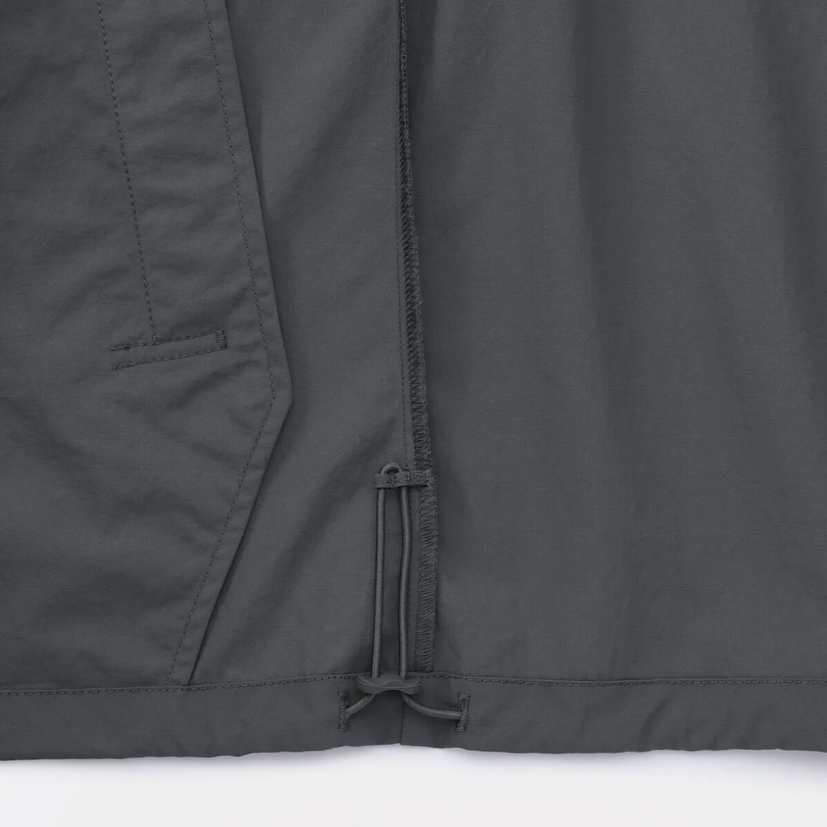 Muji Chaqueta con capucha plegable e impermeable para mujer