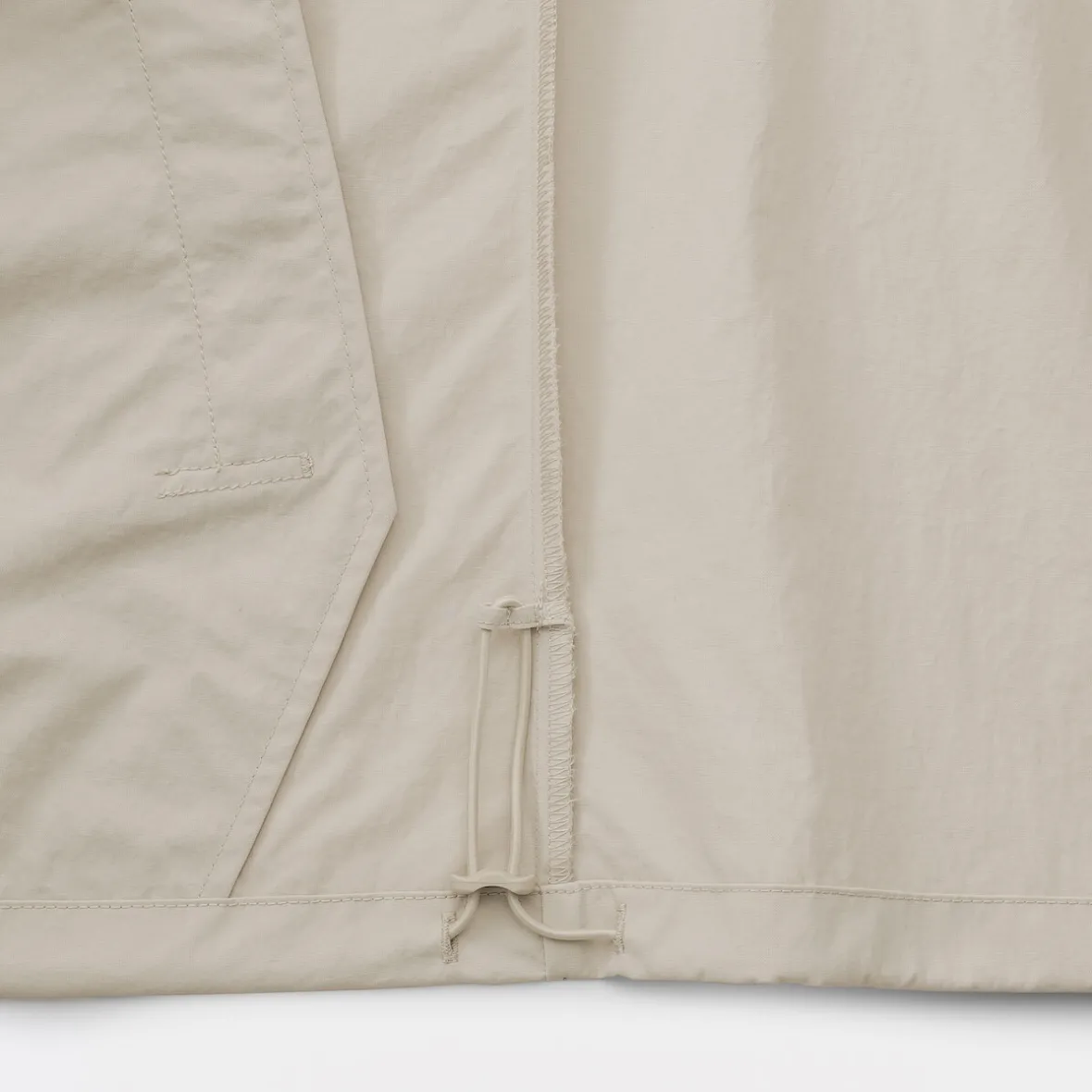 Muji Chaqueta con capucha plegable e impermeable para mujer