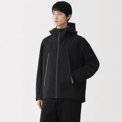 Clearance Muji Chaqueta con capucha repelente al agua y transpirable para hombre