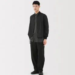 Outlet Muji Chaqueta con cremallera de poliéster repelente al agua para hombre