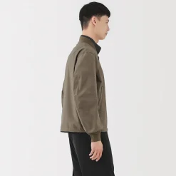 Outlet Muji Chaqueta con cremallera de poliéster repelente al agua para hombre