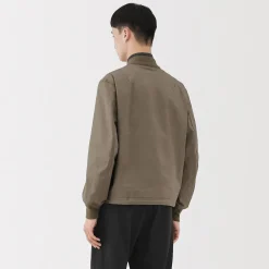 Outlet Muji Chaqueta con cremallera de poliéster repelente al agua para hombre