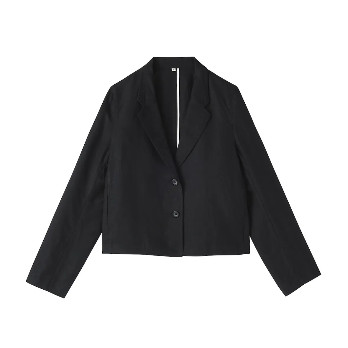 Clearance Muji Chaqueta corta de lino y lyocell para mujer