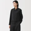 Hot Muji Chaqueta corta de mezcla de rayón para mujer