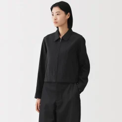 Hot Muji Chaqueta corta de mezcla de rayón para mujer