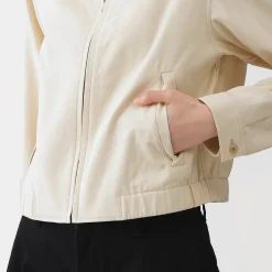 Hot Muji Chaqueta corta de mezcla de rayón para mujer