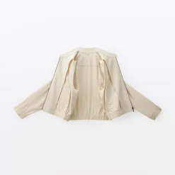 Hot Muji Chaqueta corta de mezcla de rayón para mujer
