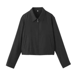 Hot Muji Chaqueta corta de mezcla de rayón para mujer