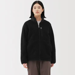 Sale Muji Chaqueta de forro polar de poliéster reciclado para hombre