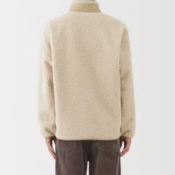 Sale Muji Chaqueta de forro polar de poliéster reciclado para hombre