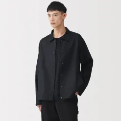Sale Muji Chaqueta de lino con cordón para hombre