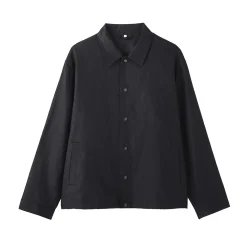 Sale Muji Chaqueta de lino con cordón para hombre