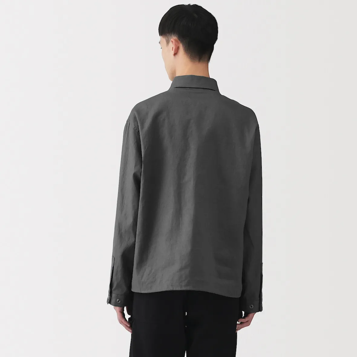 Sale Muji Chaqueta de lino con cordón para hombre