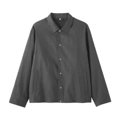 Sale Muji Chaqueta de lino con cordón para hombre