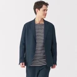 Clearance Muji Chaqueta de lino para hombre