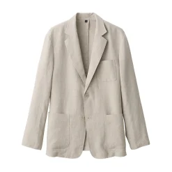 Clearance Muji Chaqueta de lino para hombre