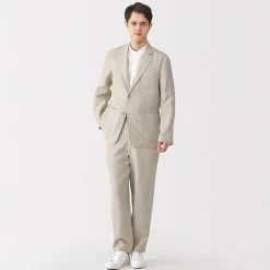 Clearance Muji Chaqueta de lino para hombre