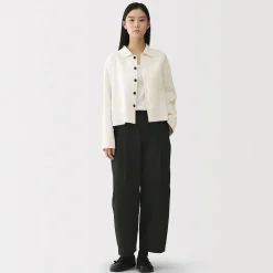 New Muji Chaqueta de lino para mujer