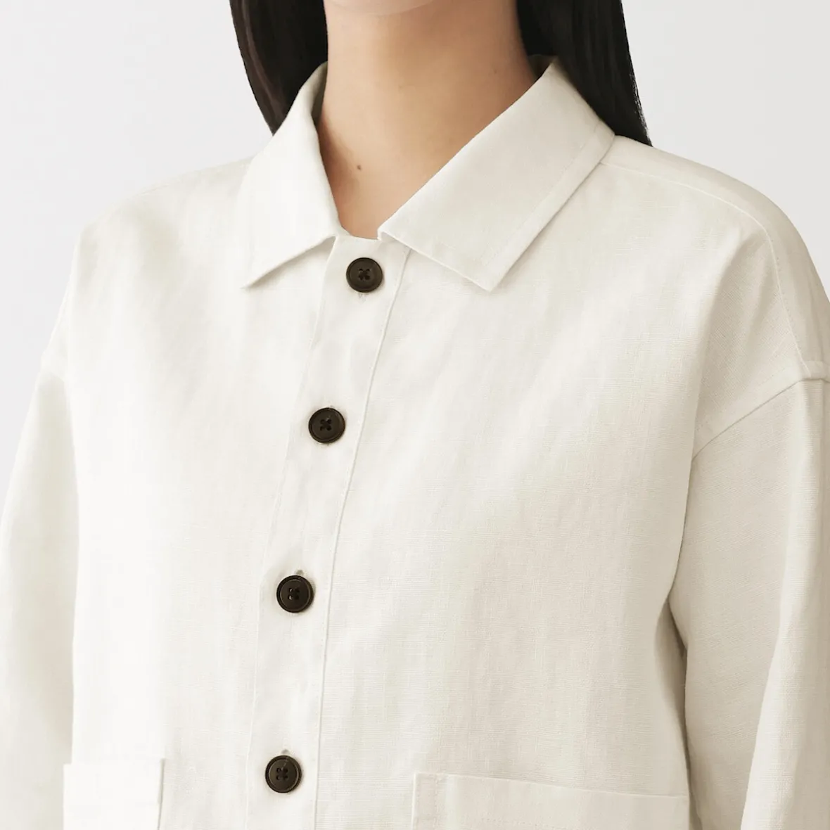 New Muji Chaqueta de lino para mujer