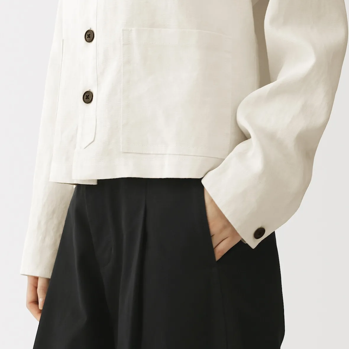 New Muji Chaqueta de lino para mujer