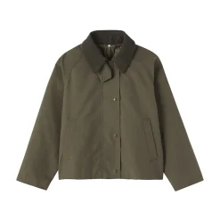 Online Muji Chaqueta de pana con cuello alto repelente al agua para mujer