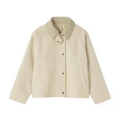 Online Muji Chaqueta de pana con cuello alto repelente al agua para mujer