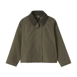 Online Muji Chaqueta de pana con cuello alto repelente al agua para mujer