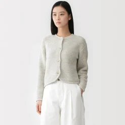 Sale Muji Chaqueta en textura bouclé de mezcla de algodón para mujer