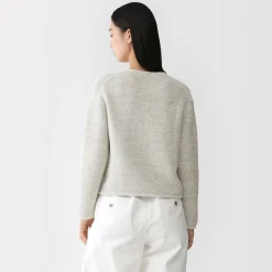 Sale Muji Chaqueta en textura bouclé de mezcla de algodón para mujer