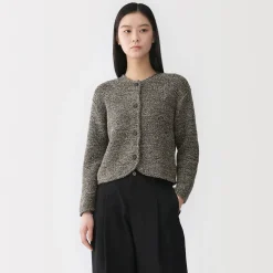 Sale Muji Chaqueta en textura bouclé de mezcla de algodón para mujer