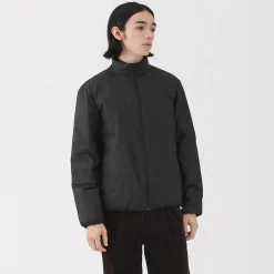 Online Muji Chaqueta ligera de plumón con cuello alto de nailon reciclado para hombre
