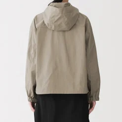 Muji Chaqueta repelente al agua y plegable con capucha para mujer