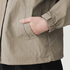 Muji Chaqueta repelente al agua y plegable con capucha para mujer