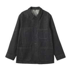 Clearance Muji Chaqueta utilitaria vaquera de mezcla de kapok para hombre