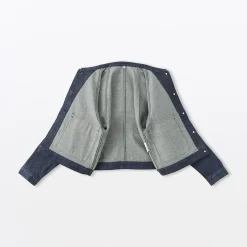 Muji Chaqueta utilitaria vaquera de mezcla de kapok para mujer