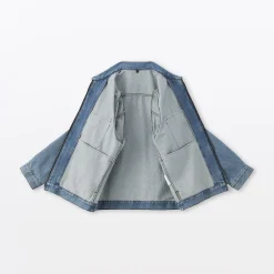 Sale Muji Chaqueta vaquera con bolsillos de mezcla de kapok para hombre
