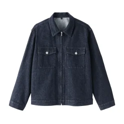 Sale Muji Chaqueta vaquera con bolsillos de mezcla de kapok para hombre