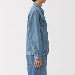 Sale Muji Chaqueta vaquera con bolsillos de mezcla de kapok para hombre