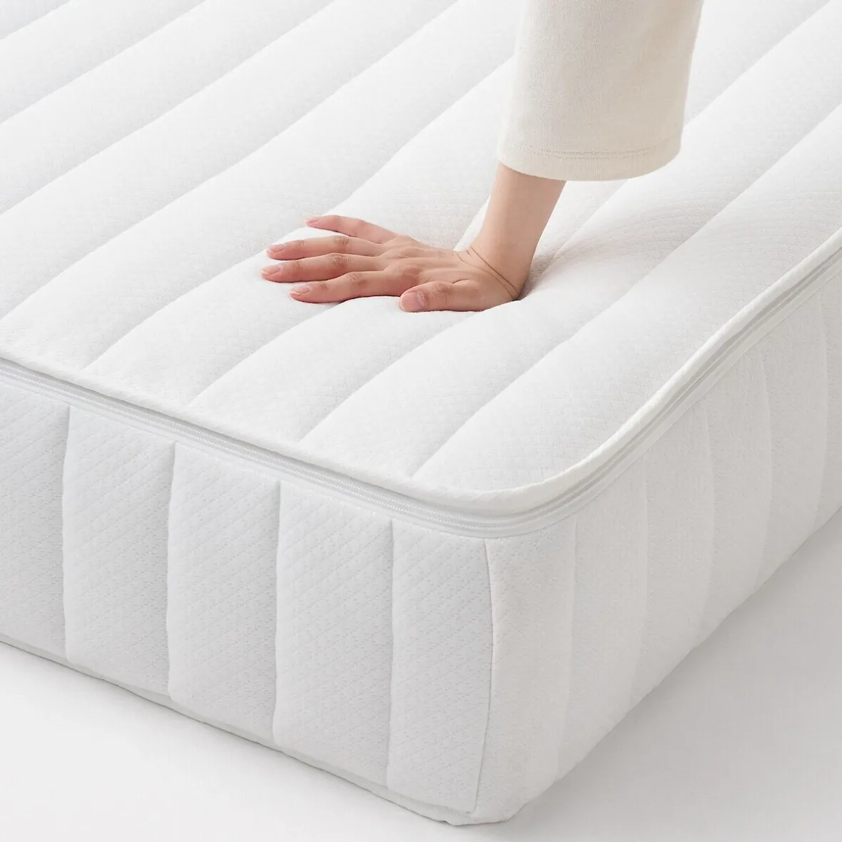 New Muji Colchón de muelles ensacados de alta densidad, fácil de voltear ‐ Doble