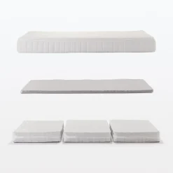 New Muji Colchón de muelles ensacados de alta densidad, fácil de voltear ‐ Doble