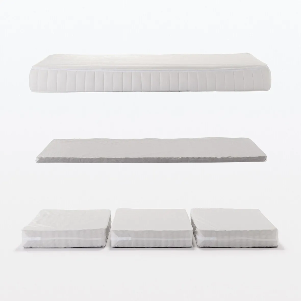 New Muji Colchón de muelles ensacados de alta densidad, fácil de voltear ‐ Doble