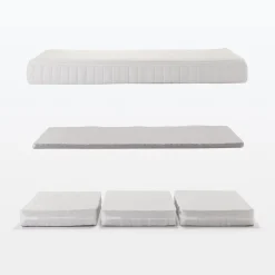 New Muji Colchón de muelles ensacados de alta densidad, fácil de voltear ‐ Doble grande