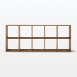 New Muji Conjunto de nogal 5 x 2 estantes