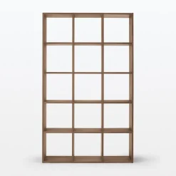 Outlet Muji Conjunto de nogal 5 x 3 estantes