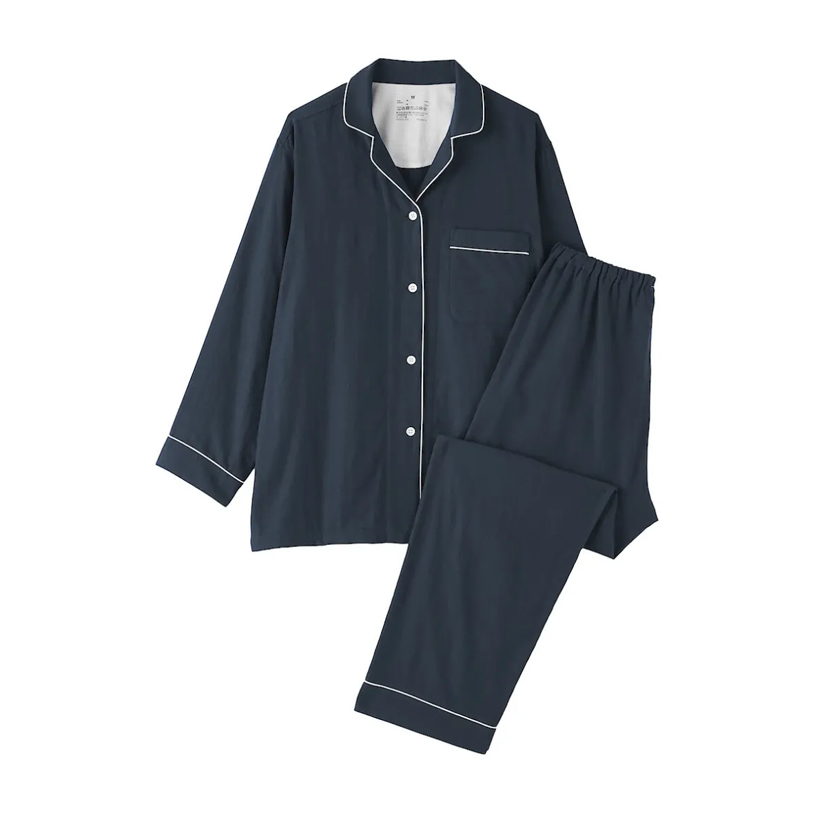 Clearance Muji Conjunto de pijama de manga larga de gasa doble para mujer